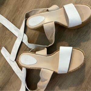 Chloe wedge wrap around shoes